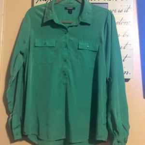 Size L. Old Navy. Green long sleeve blouse